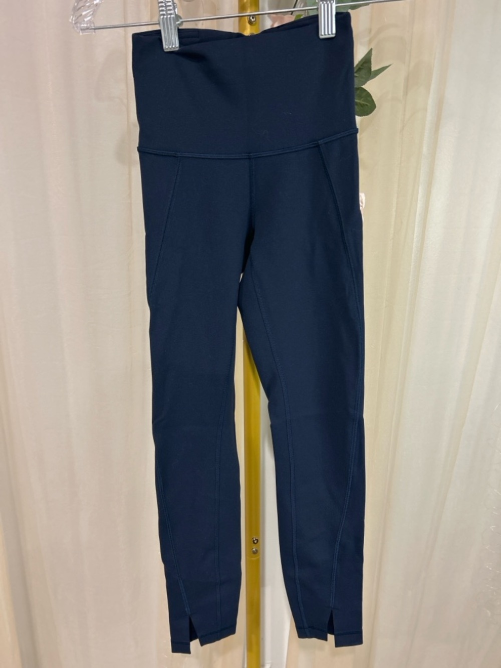 Lululemon High Rise Leggings Size 0 Navy Blue Sculpting Gym